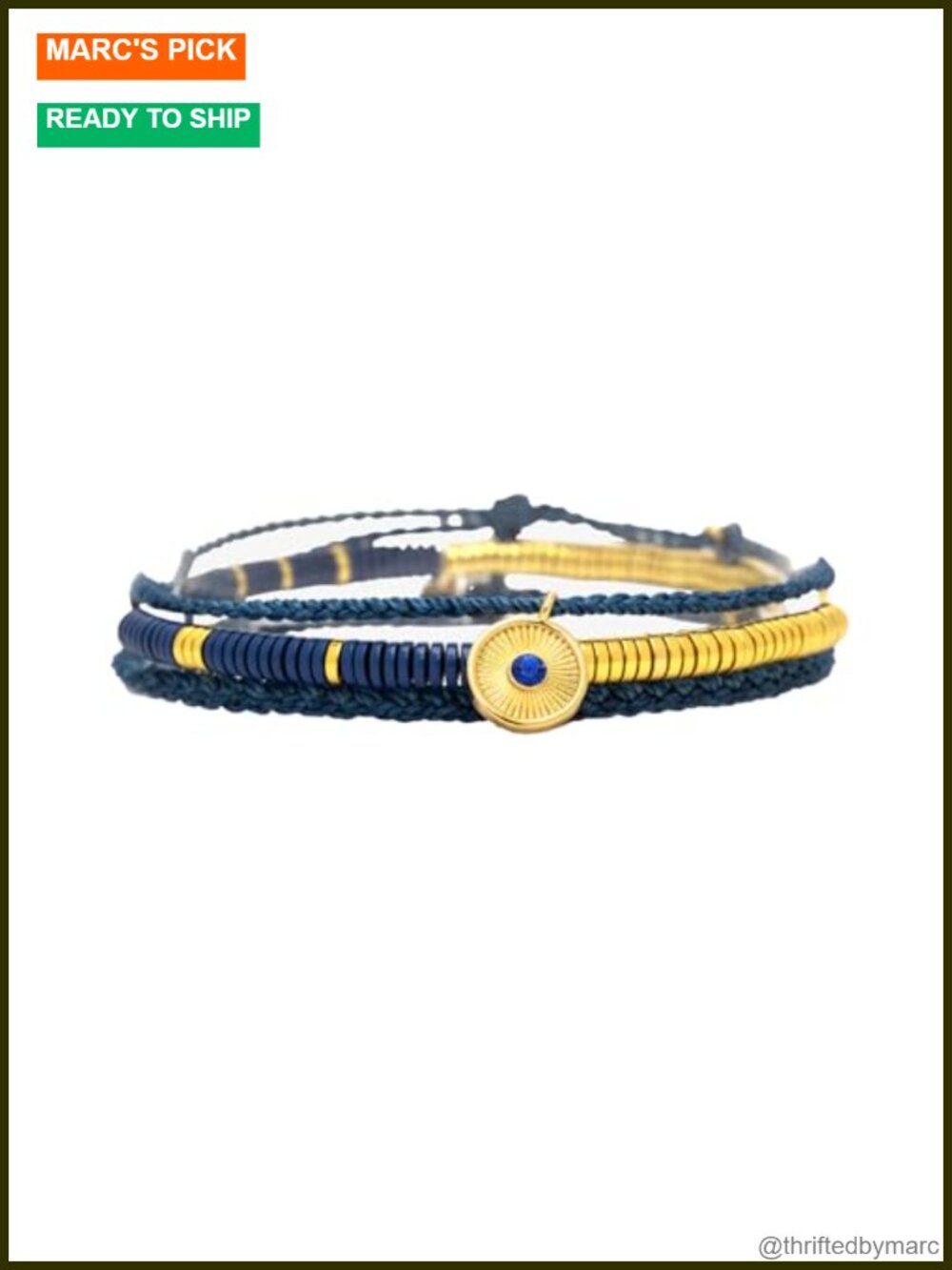 3-Piece Waterproof Sliding Knot Bracelet Stack, Stackable